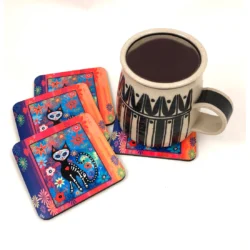 Photo of Day of the Dead Cat Coasters by GP Originals