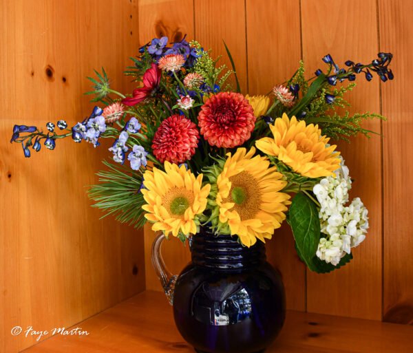 Pitcher of Farm Flowers