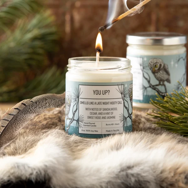 photograph of "You Up" candle by Two Little Fruits