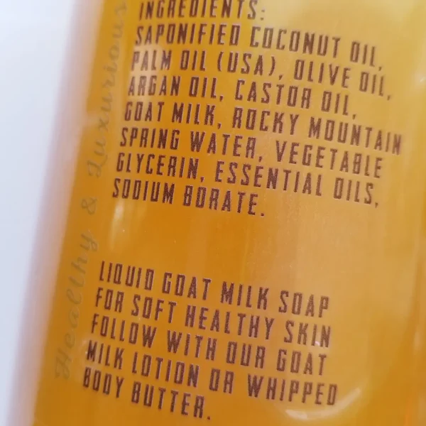 Liquid Goat's Milk Bath Soap by Naked Goat - Image 4