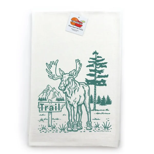 'Moose in Boots' Tea Towel by Two Little Fruits - Image 2