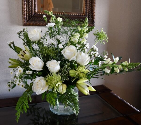 White Christmas Floral Arrangement - Image 9