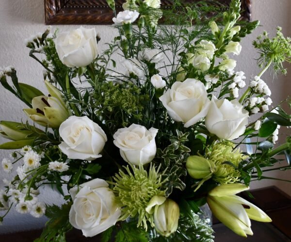 White Christmas Floral Arrangement - Image 8