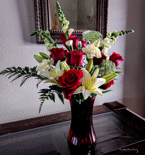 Florist's Choice Christmas Vase Flower Arrangement - Image 5