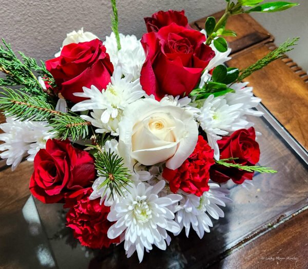 Festive Cheer Floral Bowl Arrangement - Image 2