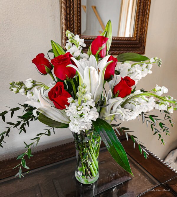 Christmas Glory Vase Floral Arrangement - Image 3