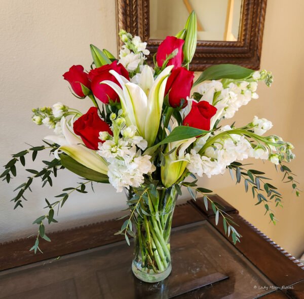 Christmas Glory Vase Floral Arrangement - Image 9