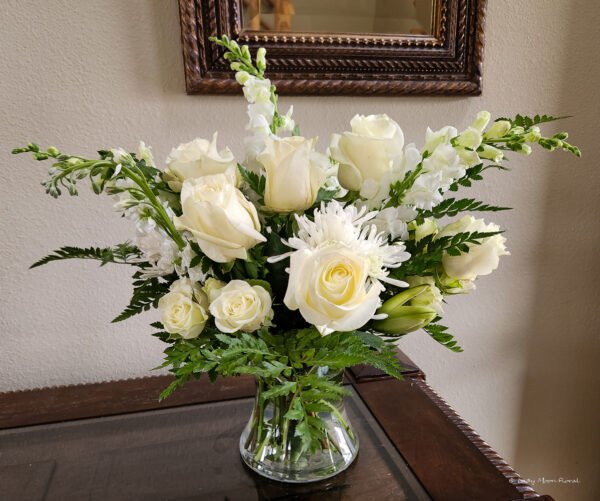 White Christmas Floral Arrangement - Image 5