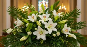 Easter Lilies Flower Delivery, Red Feather Lakes Colorado. Easter Floral Arrangement. Easter Flowers