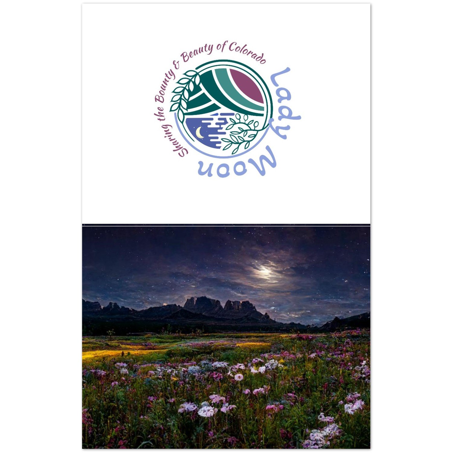 Colorado Mountain Wildflower Moon 4 X 6" Note Cards - Image 4