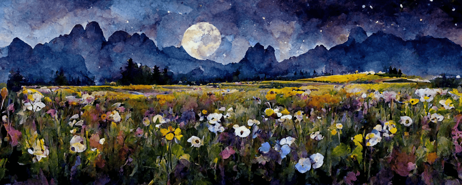 Colorado Mountain Wildflower Moon 4 X 6″ Note Cards